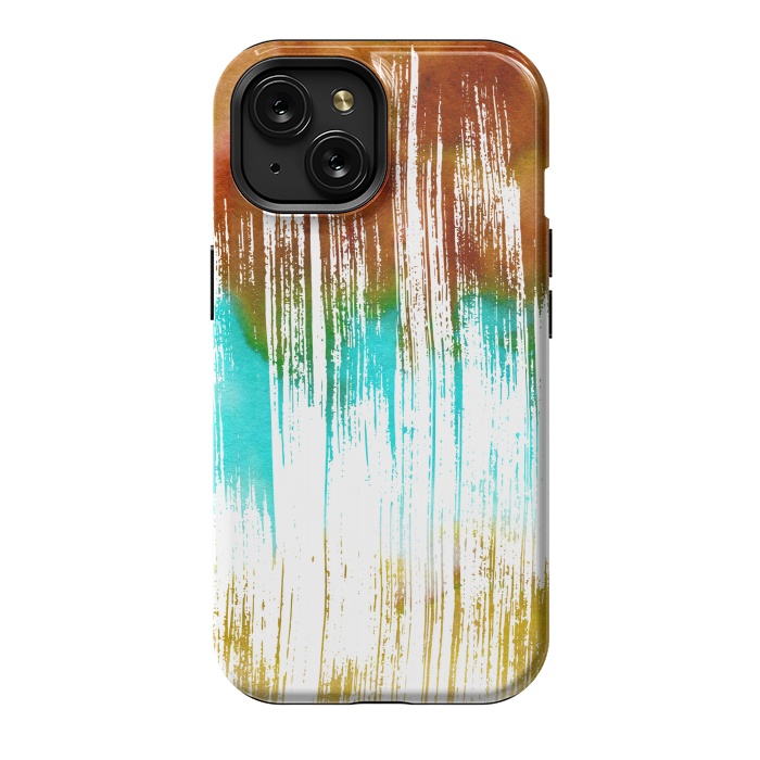 iPhone 15 StrongFit Watercolor Scratches by Creativeaxle