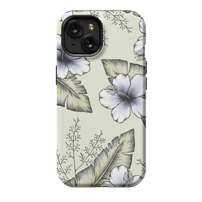 iPhone 15 StrongFit Tropical Blush by Barlena