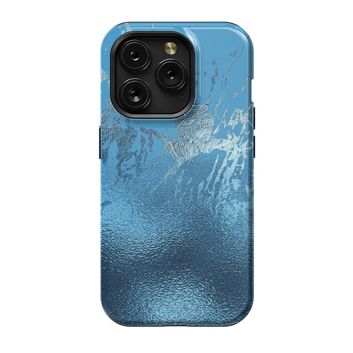 iPhone 15 Pro StrongFit Blue Metal and Marble  by  Utart