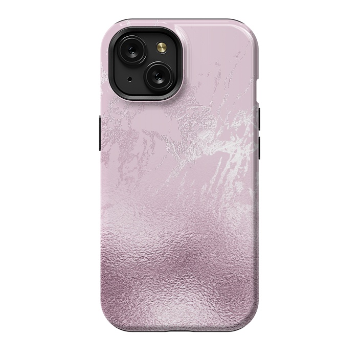iPhone 15 StrongFit Blush Marble and Glitter by  Utart