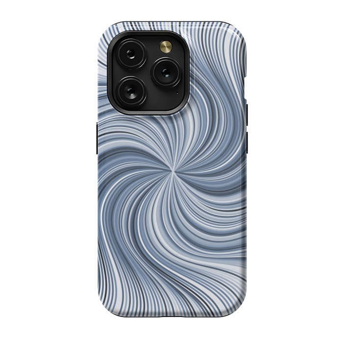 iPhone 15 Pro StrongFit Abstract Wavy Lines In Shades Of Blue by Andrea Haase