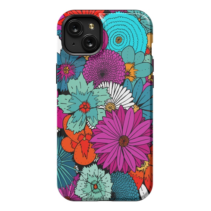 iPhone 15 Plus StrongFit Bunch of flowers by Steve Wade (Swade)