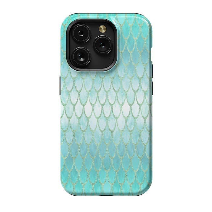 iPhone 15 Pro StrongFit Pretty Mermaid Scales 03 by Angelika Parker