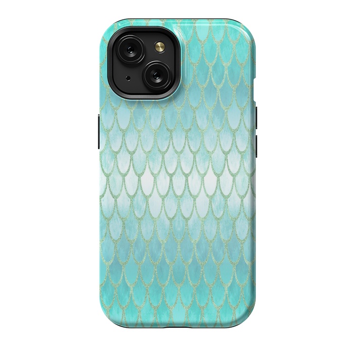 iPhone 15 StrongFit Pretty Mermaid Scales 03 by Angelika Parker