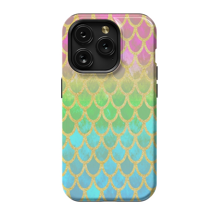 iPhone 15 Pro StrongFit Pretty Mermaid Scales 115 by Angelika Parker