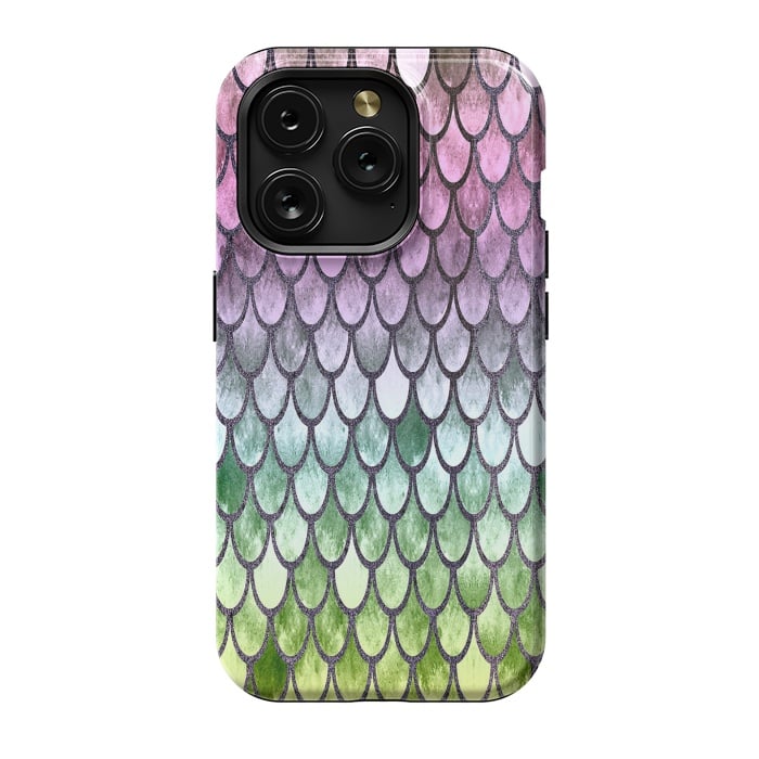 iPhone 15 Pro StrongFit Pretty Mermaid Scales 119 by Angelika Parker