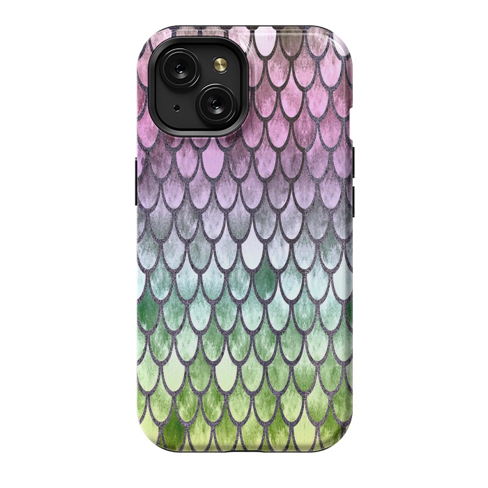iPhone 15 StrongFit Pretty Mermaid Scales 119 by Angelika Parker