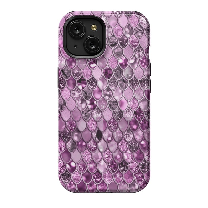 iPhone 15 StrongFit Purple and Violet Trendy Shine Mermaid Scales by  Utart