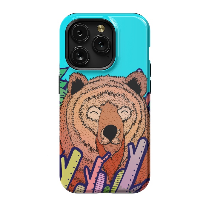 iPhone 15 Pro StrongFit The bear in the leaves by Steve Wade (Swade)