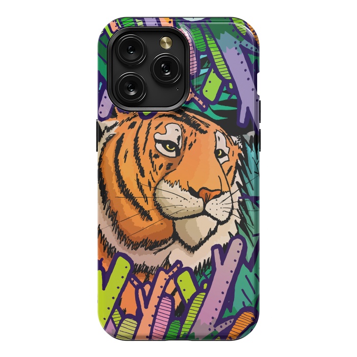 iPhone 15 Pro Max StrongFit Tiger in the undergrowth  by Steve Wade (Swade)
