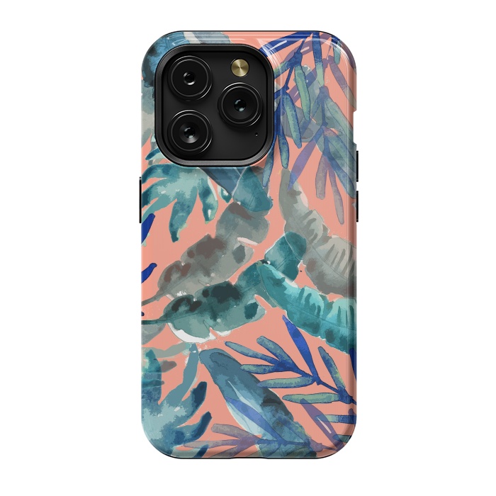 iPhone 15 Pro StrongFit Tropical Mix Coral by MUKTA LATA BARUA