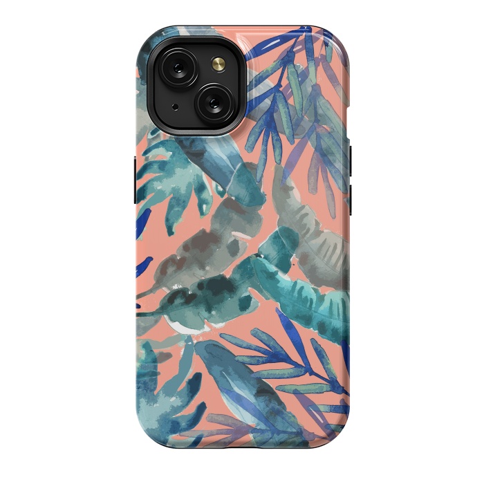 iPhone 15 StrongFit Tropical Mix Coral by MUKTA LATA BARUA