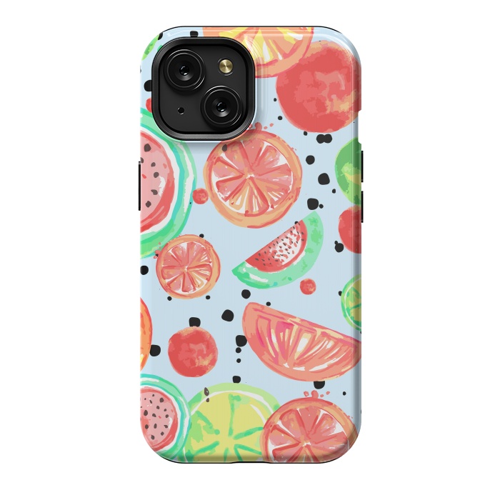 iPhone 15 StrongFit Fruit Crush Print by MUKTA LATA BARUA