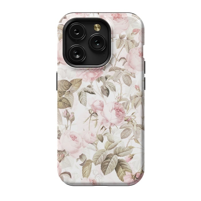 iPhone 15 Pro StrongFit Romantic Vintage Roses Pattern by  Utart