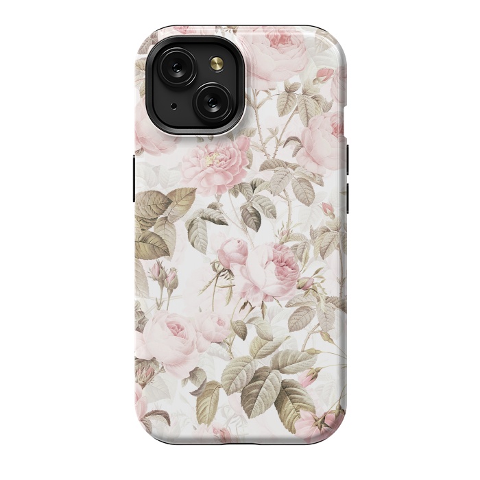 iPhone 15 StrongFit Romantic Vintage Roses Pattern by  Utart