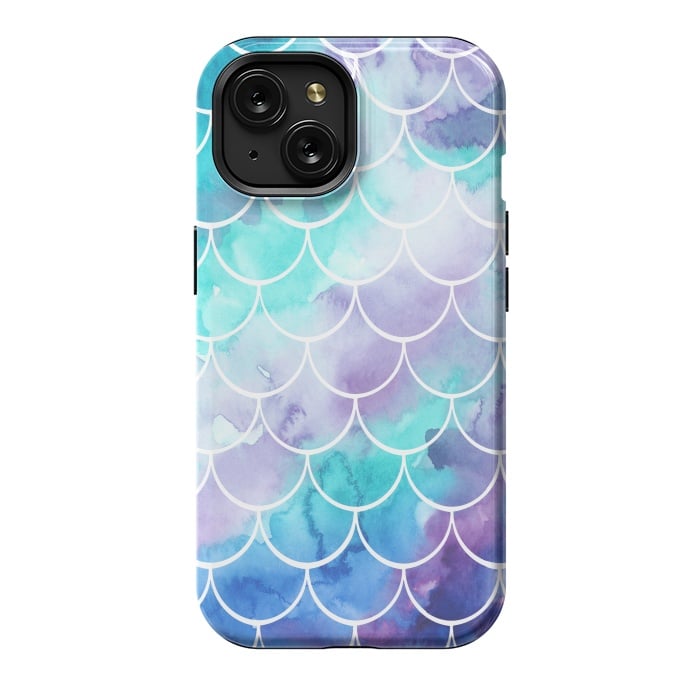 iPhone 15 StrongFit Pastel Clouds Mermaids Tail by Becky Starsmore