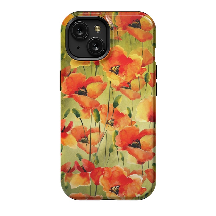 iPhone 15 StrongFit Poppy Fields forever by  Utart