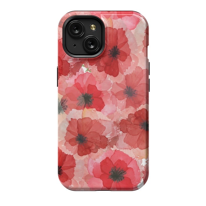 iPhone 15 StrongFit Abstract Poppy Pattern by  Utart