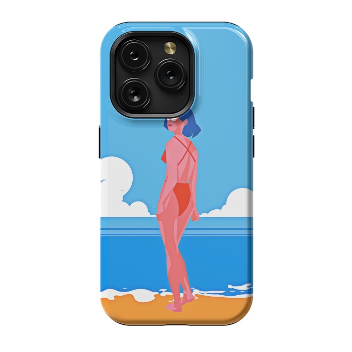 iPhone 15 Pro StrongFit Summer Girl at the Beach by DaDo ART