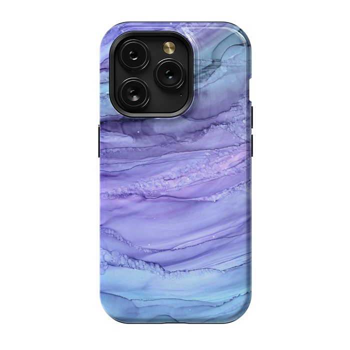 iPhone 15 Pro StrongFit Purple Mermaid Marble by Becky Starsmore