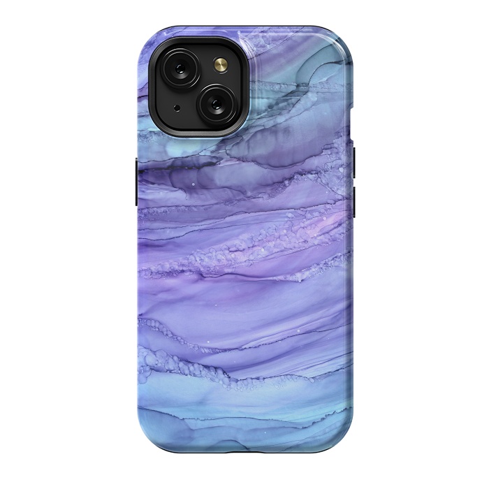 iPhone 15 StrongFit Purple Mermaid Marble by Becky Starsmore