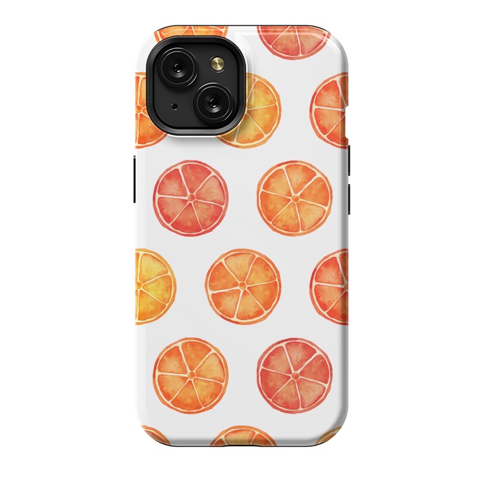 iPhone 15 StrongFit Orange Slices Citrus Print by Becky Starsmore