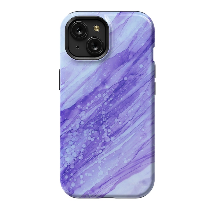 iPhone 15 StrongFit Purple Marble Print by Becky Starsmore