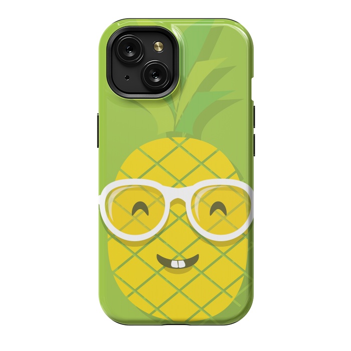 iPhone 15 StrongFit Summer Fun - Smiling Pineapple by DaDo ART