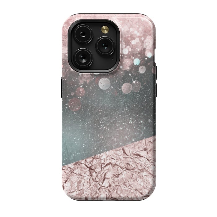 iPhone 15 Pro StrongFit Rosegold Sparkle 2 by Andrea Haase