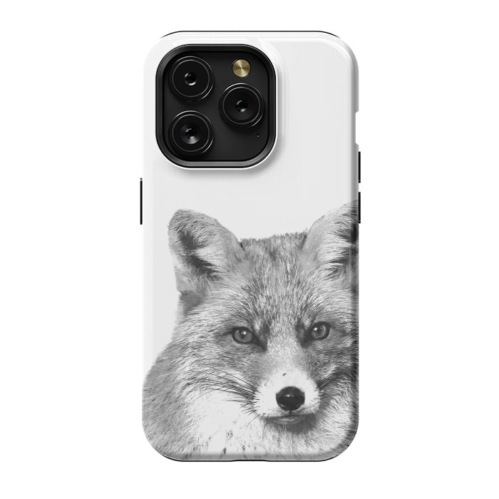 iPhone 15 Pro StrongFit Black and White Fox by Alemi