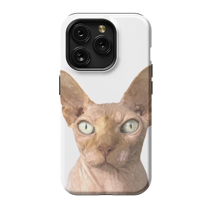 iPhone 15 Pro StrongFit Sphynx Cat Portrait by Alemi