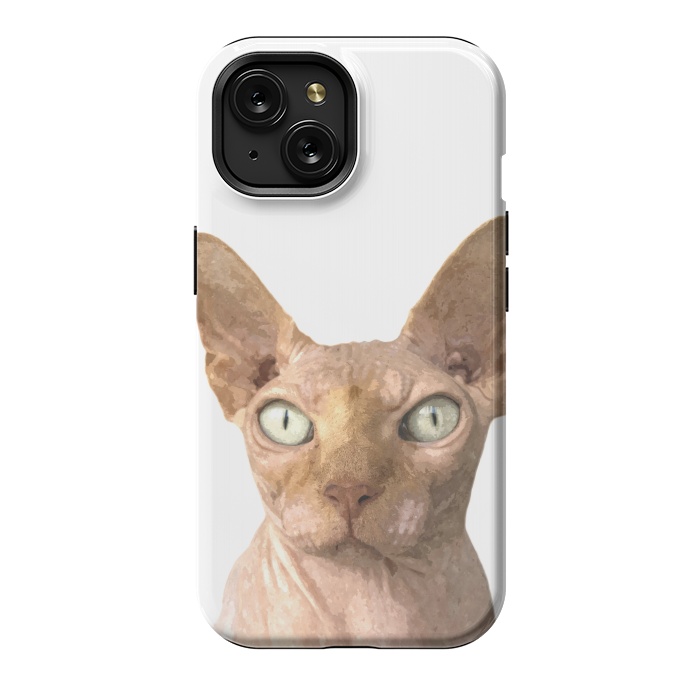 iPhone 15 StrongFit Sphynx Cat Portrait by Alemi