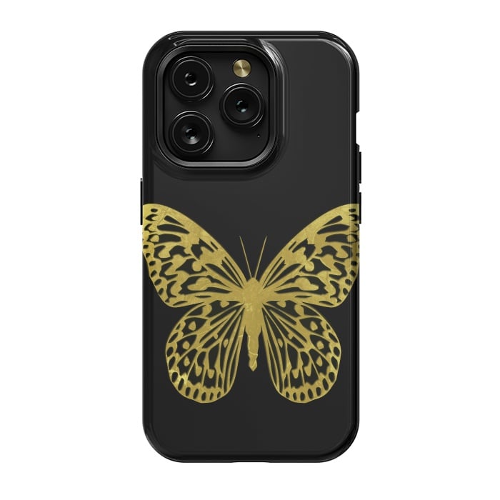 iPhone 15 Pro StrongFit Butterfly Gold by Alemi