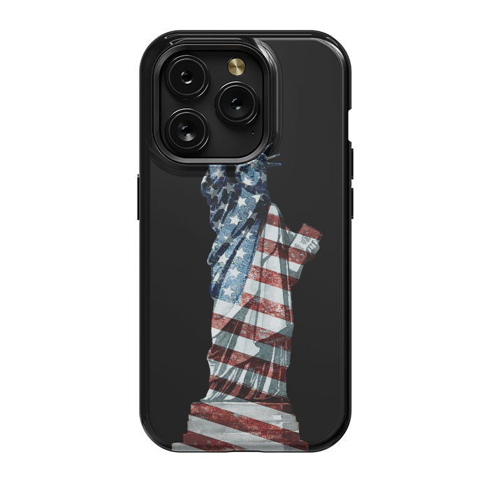 iPhone 15 Pro StrongFit Lady Of Liberty Stars And Stripes by Andrea Haase