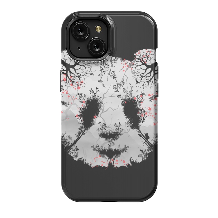 iPhone 15 StrongFit Dark Forest Panda by Sitchko