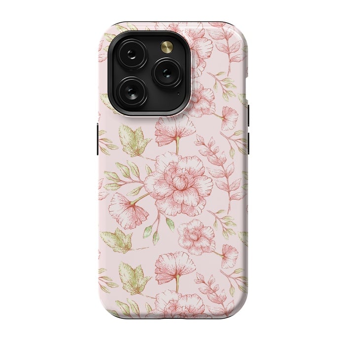 iPhone 15 Pro StrongFit Pink Roses by  Utart