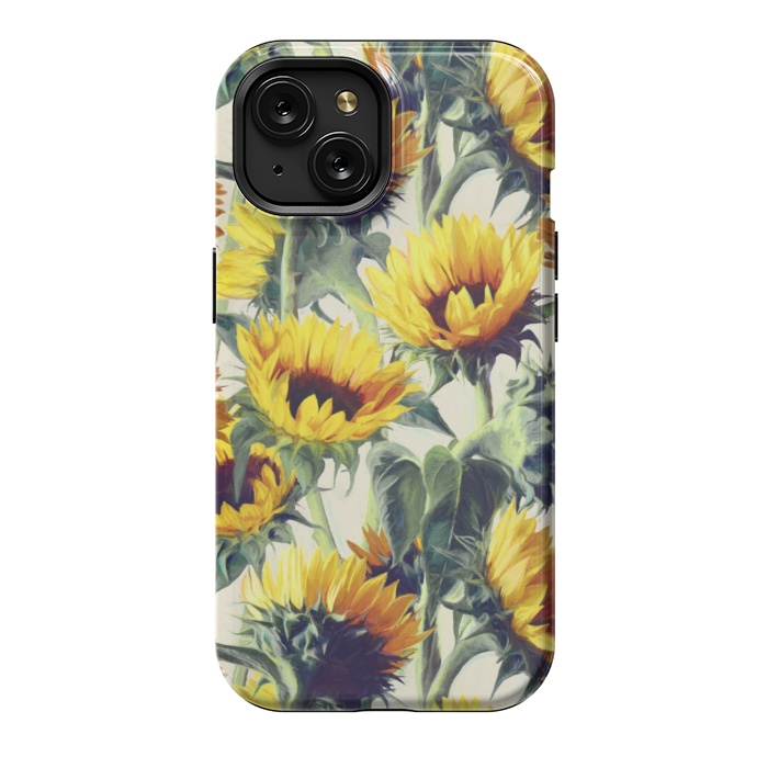iPhone 15 StrongFit Sunflowers Forever by Micklyn Le Feuvre