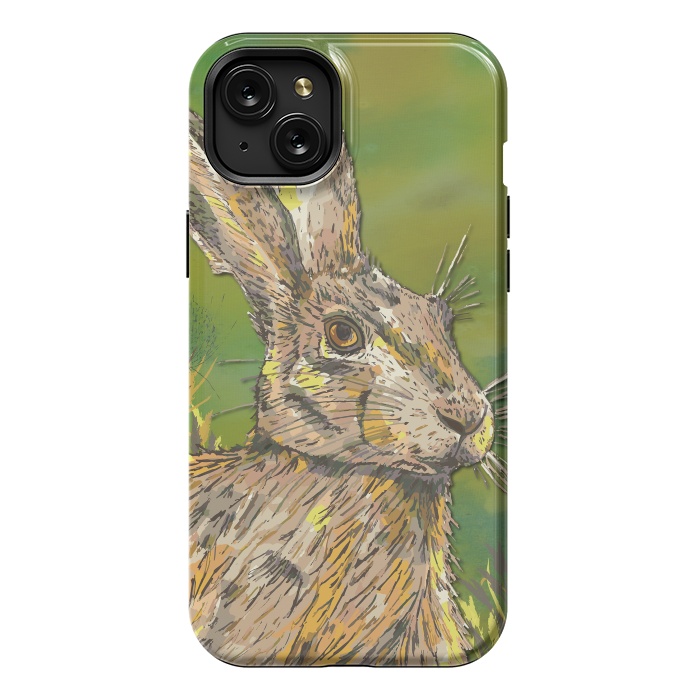 iPhone 15 Plus StrongFit Summer Hare by Lotti Brown