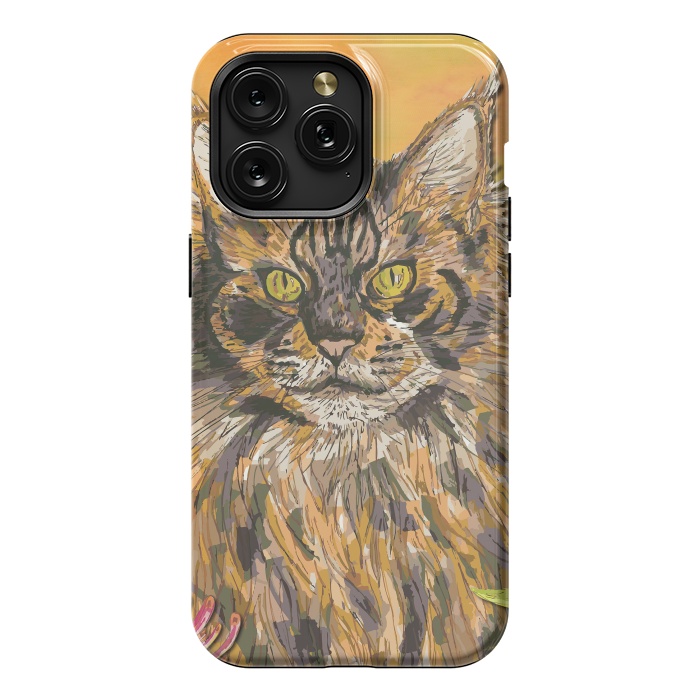 iPhone 15 Pro Max StrongFit Maine Coon Cat by Lotti Brown