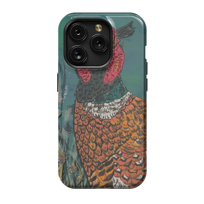 iPhone 15 Pro StrongFit Funny Pheasant by Lotti Brown