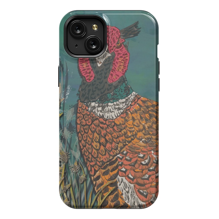 iPhone 15 Plus StrongFit Funny Pheasant by Lotti Brown