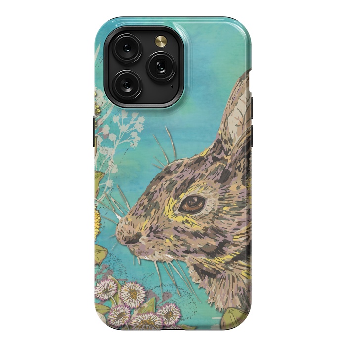 iPhone 15 Pro Max StrongFit Rabbit and Daisies by Lotti Brown