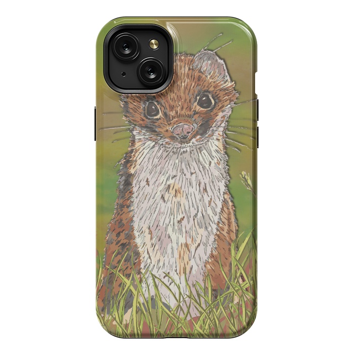iPhone 15 Plus StrongFit Summer Stoat by Lotti Brown