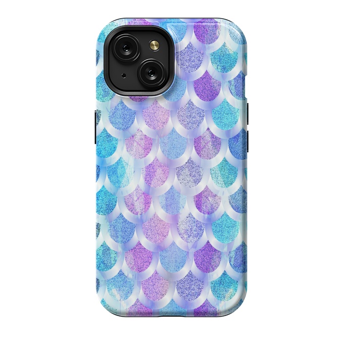 iPhone 15 StrongFit Blue purple mermaid by Jms