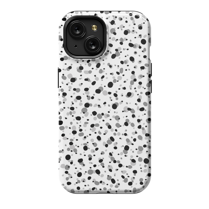 iPhone 15 StrongFit Black Dots by Majoih