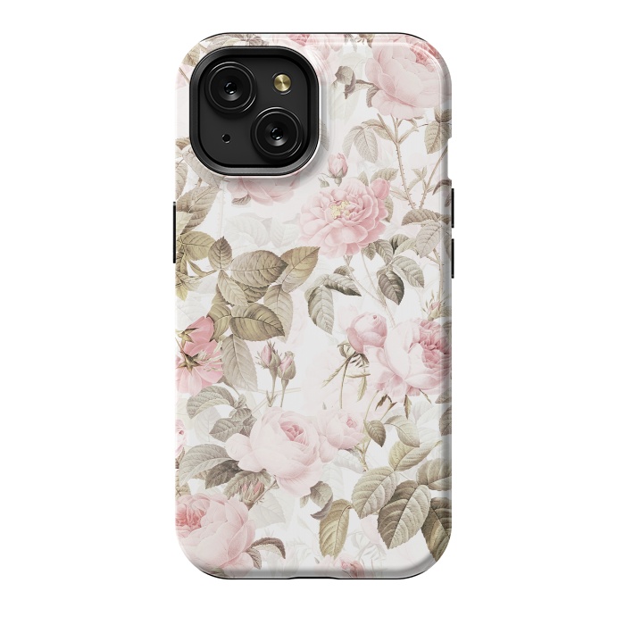 iPhone 15 StrongFit Pastel Vintage Roses by  Utart