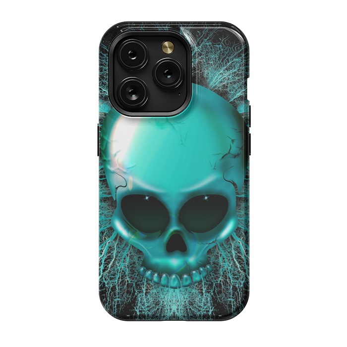 iPhone 15 Pro StrongFit Ghost Skull Hologram by BluedarkArt