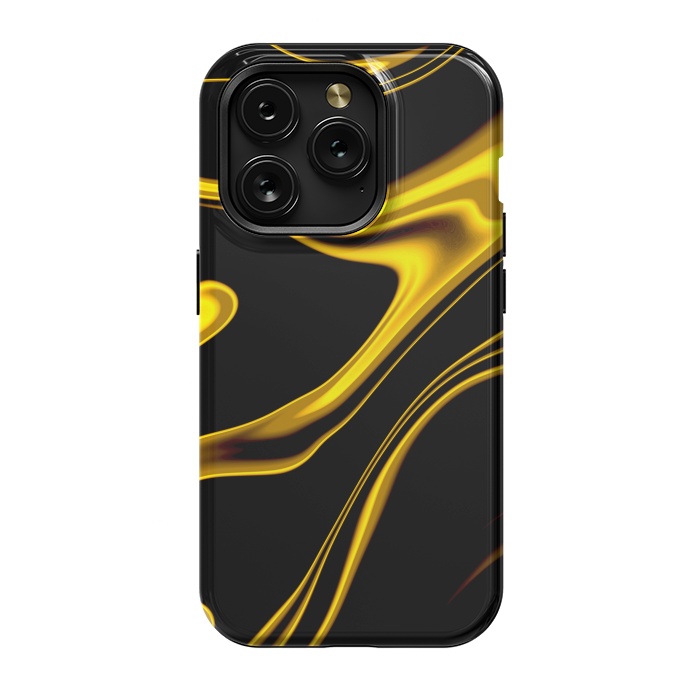 iPhone 15 Pro StrongFit Black and Gold by Ashley Camille