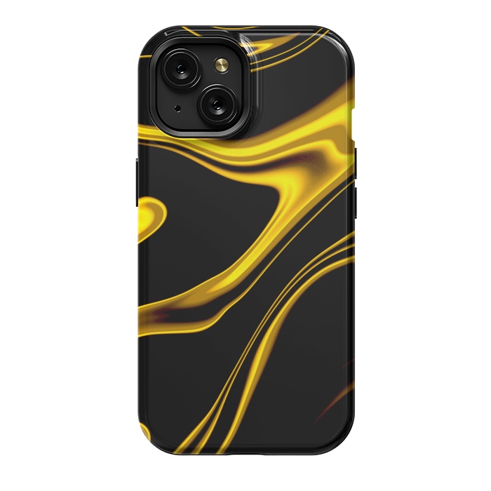 iPhone 15 StrongFit Black and Gold by Ashley Camille
