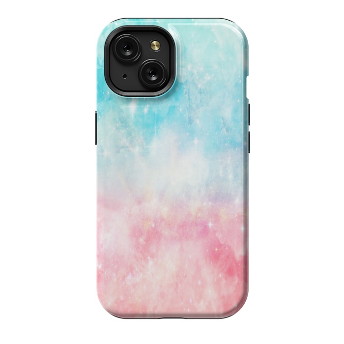iPhone 15 StrongFit Blue pink galaxy by Jms